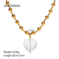 Uworld Romantic Heart Pendant Necklace for Women High Quality Stainless Steel 18 K Metal Texture Choker Necklace Anniversary
