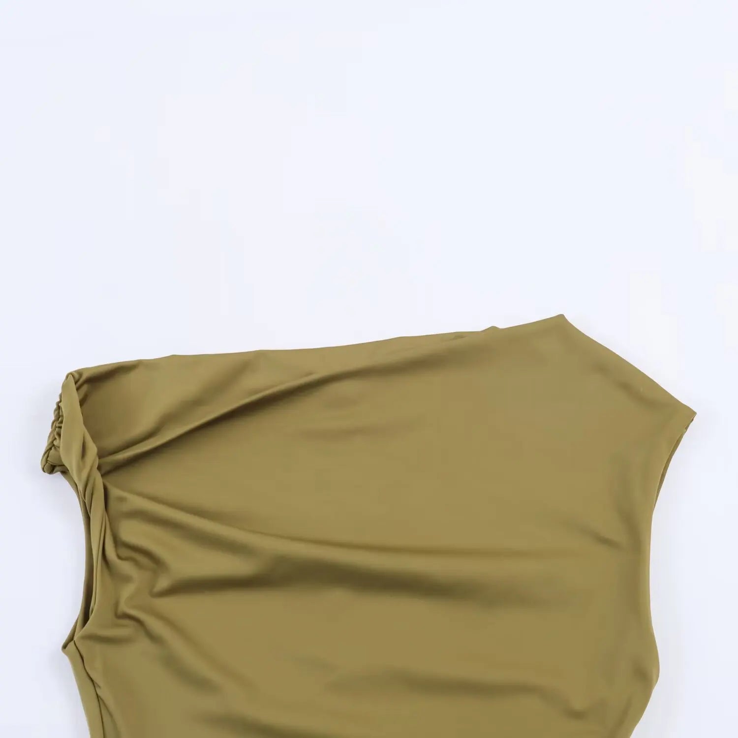 Spring New Fashion Simple Asymmetrical Neck Slim Fit Bodycon Dress