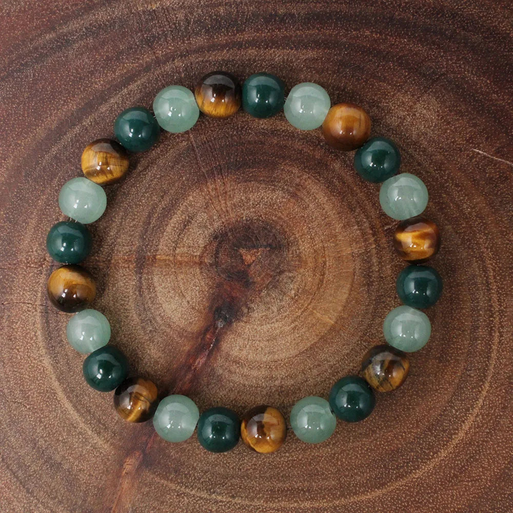 rich money bracelet women tiki Bohemian Natural stone Tiger eye stone bangles trendy Holiday Teacher's Day ladies jewellery