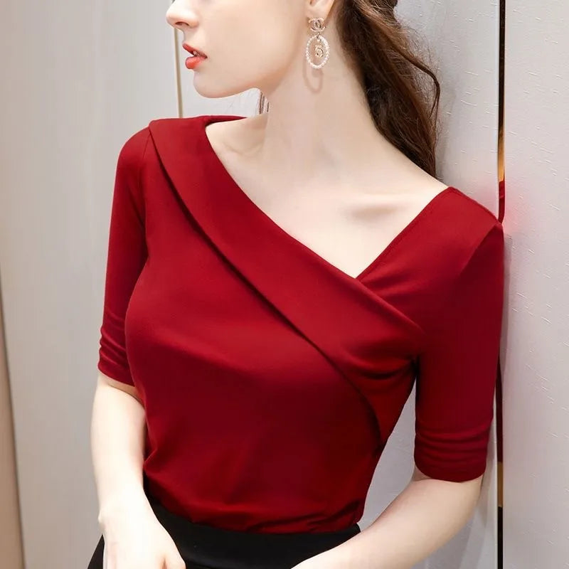 Woman's Solid Color Blouse