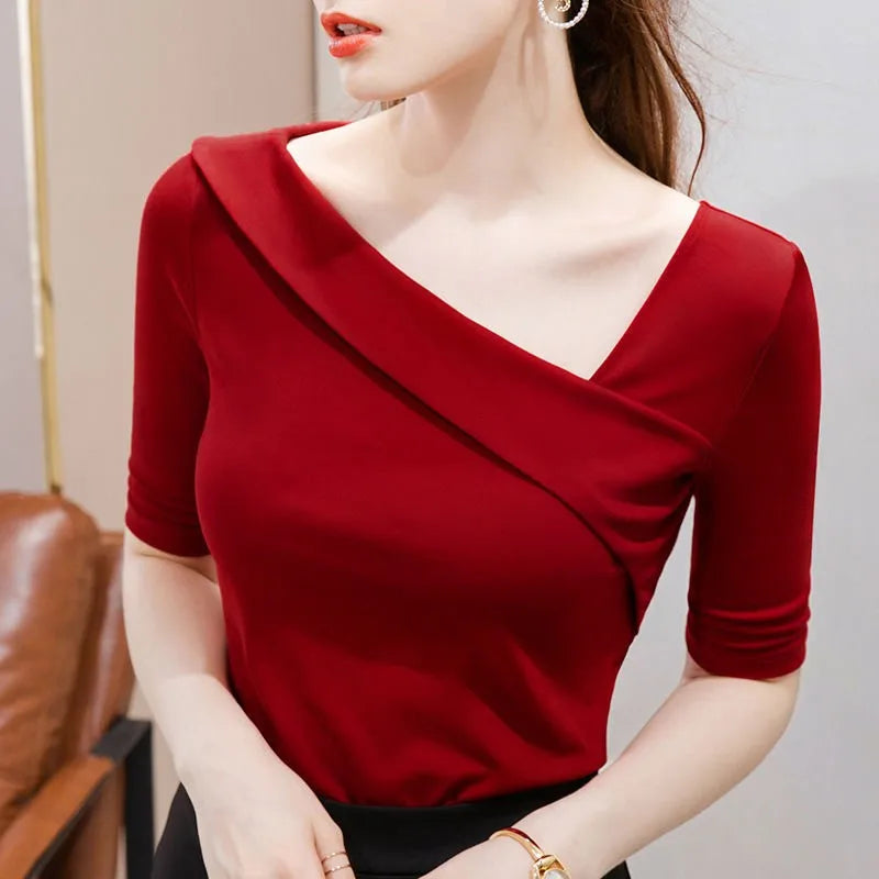 Woman's Solid Color Blouse
