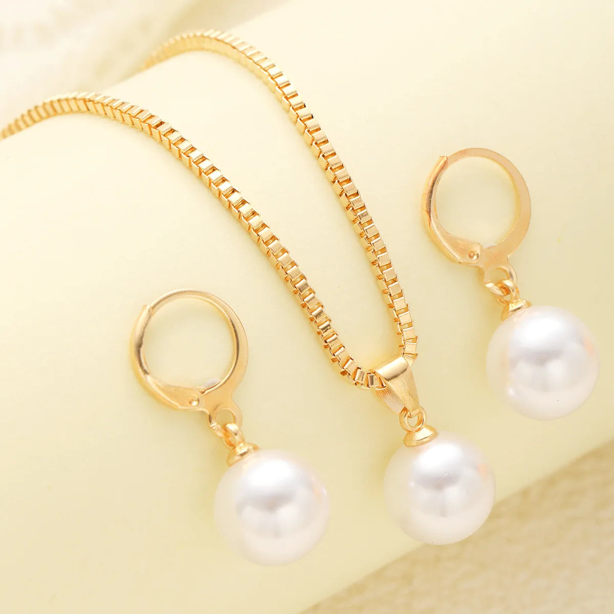 Women Dangle Earrings Pendant Necklace Simple Dainty Daily Wear