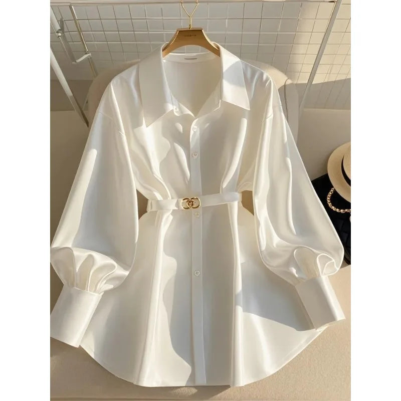 Women's White Blouses New French Luxury Design
