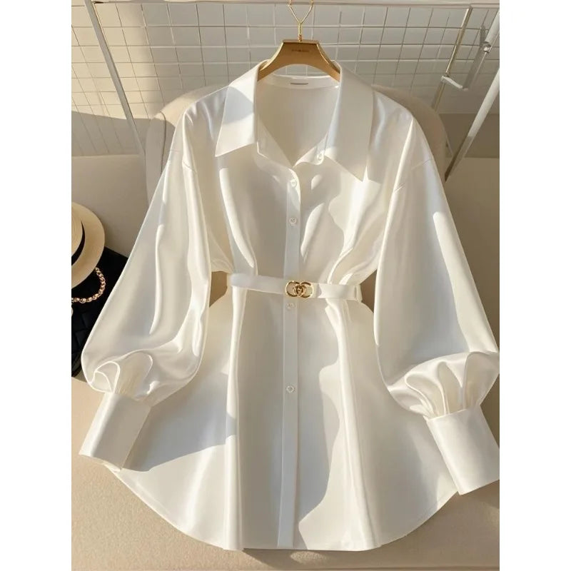Women's White Blouses New French Luxury Design