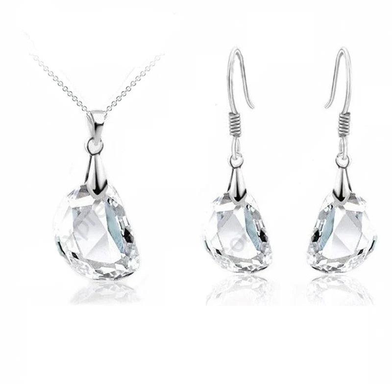 Sterling Silver Earring Pendant Necklace