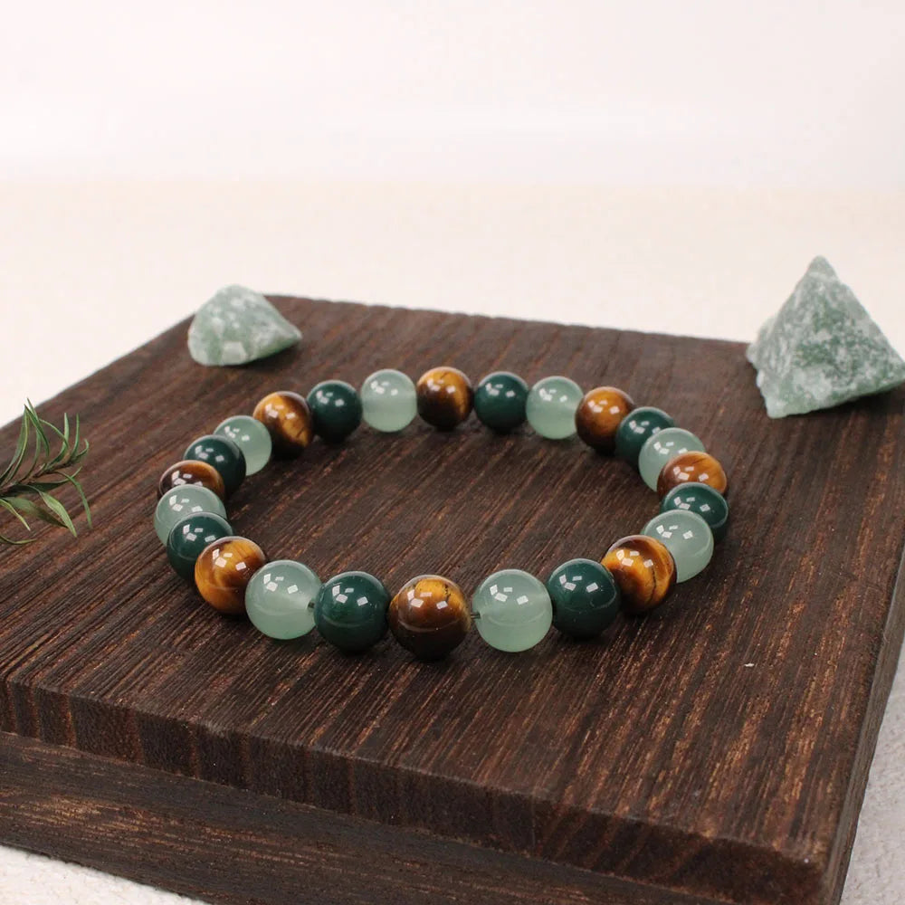 rich money bracelet women tiki Bohemian Natural stone Tiger eye stone bangles trendy Holiday Teacher's Day ladies jewellery